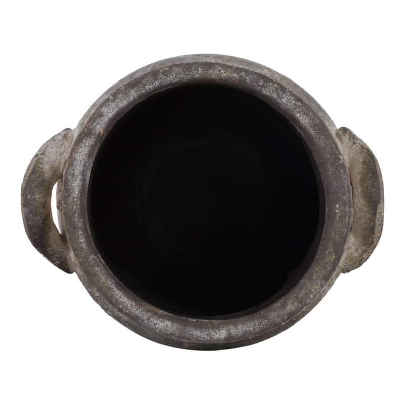 Ceramic Table Vase Rustic Handles Textured Artisan Decorative Accent