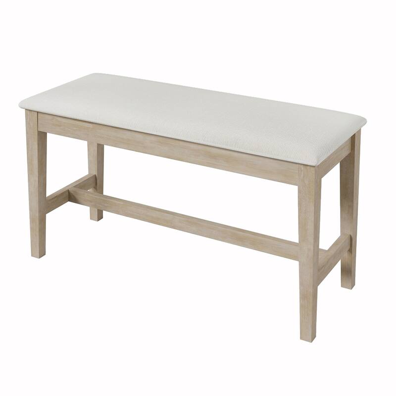 6PCS Wood Dining Table Set With Bench