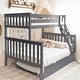 preview thumbnail 34 of 63, Max and Lily Twin over Full Bunk Bed with Trundle Bed Grey
