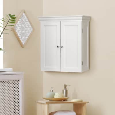 Teamson Home Stratford Classic Wall Cabinet with Adjustable Shelves