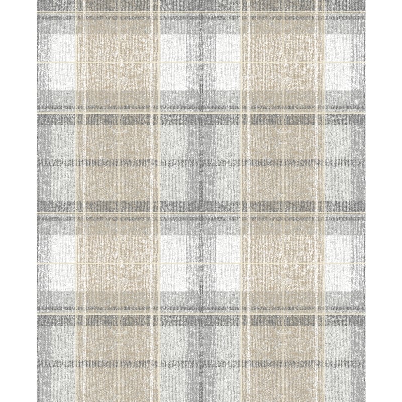 RoomMates Grey Tweed Plaid Peel and Stick Wallpaper Bed Bath & Beyond