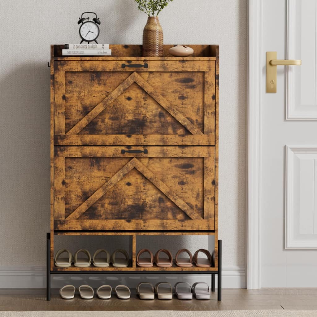 Shoe Cabinet with 2 Flip Drawers - 2 Flip Drawers