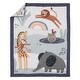 preview thumbnail 2 of 3, NoJo Wild Pals Safari Animals 4 Piece Nursery Crib Bedding Set
