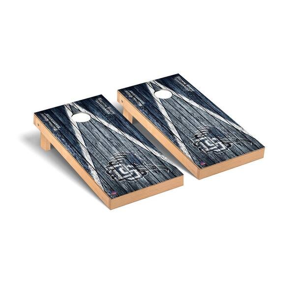 slide 2 of 5, Dalton State Roadrunners Triangle Cornhole Board Set