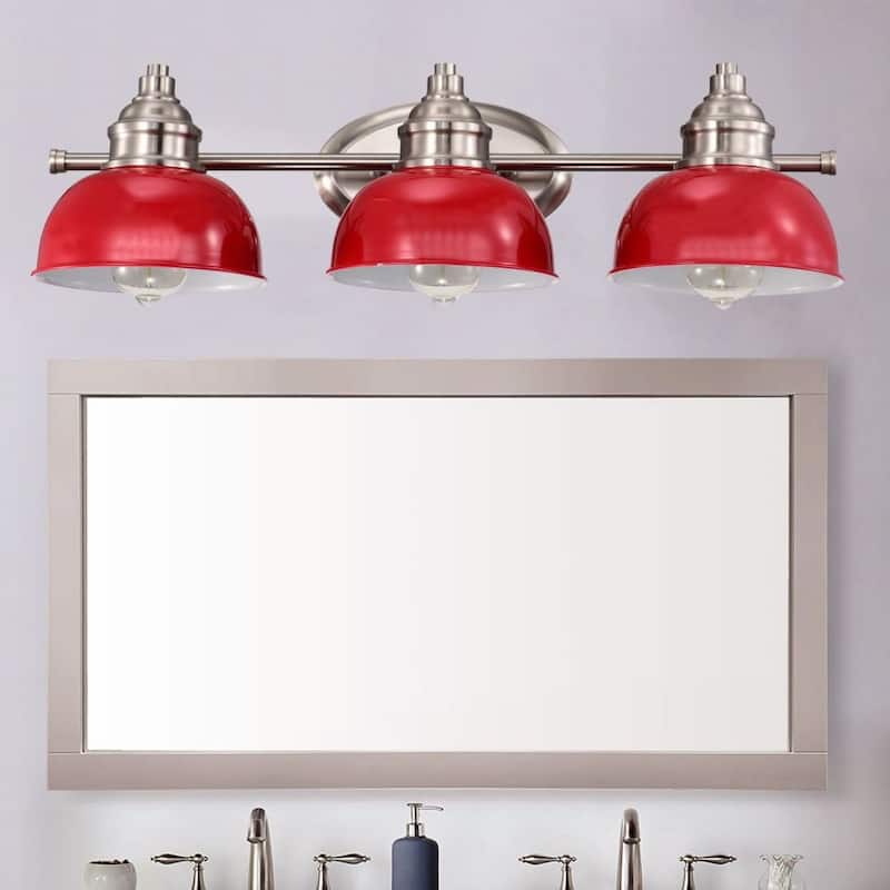 Barberal 3 Light Farmhouse Bathroom Vanity Wall Light