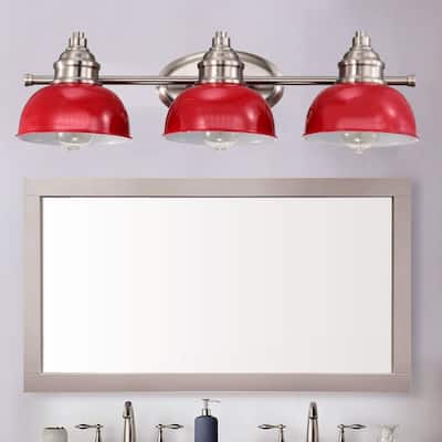 Barberal 3 Light Farmhouse Bathroom Vanity Wall Light