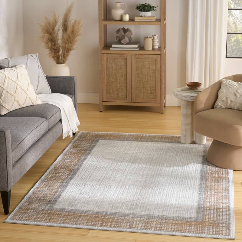 Nourison Dekor Indoor only Abstract Area Rug - Grey - 5'3" x 7'