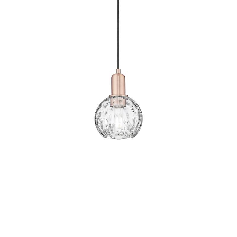 Innovations Lighting 716-1P-9-6 Athens Water Glass Pendant Athens - Antique Copper / Clear Water Glass
