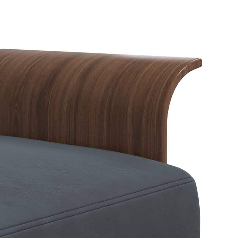 vidaXL L-shaped Sofa Bed Black /Dark Gray 109.8"x55.1"x27.6" Velvet - 109.8" x 55.1" x 27.6"