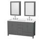 Option Dark Gray / White Quartz Top / Brushed Chrome