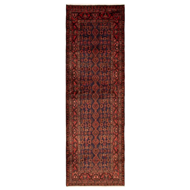 Andelz Navy, Red Rug 3'7" x 11'7" - 3'7 x 11'7 - Navy/ Red - 3'7 x 11'7
