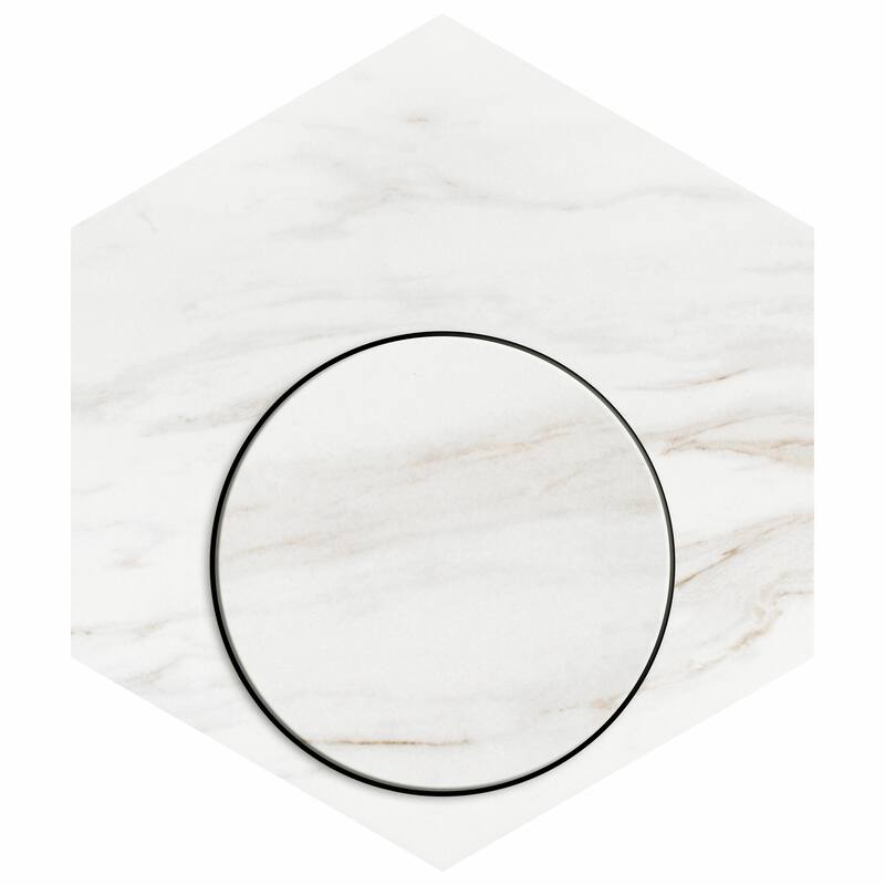 Merola Tile Eterno Hex Carrara 8-5/8" x 9-7/8" Porcelain Floor and Wall Tile