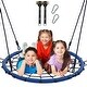 preview thumbnail 11 of 15, Trekassy 750lbs Spider Web Swing Set, 40" Saucer Tree Swing for Kids Blue