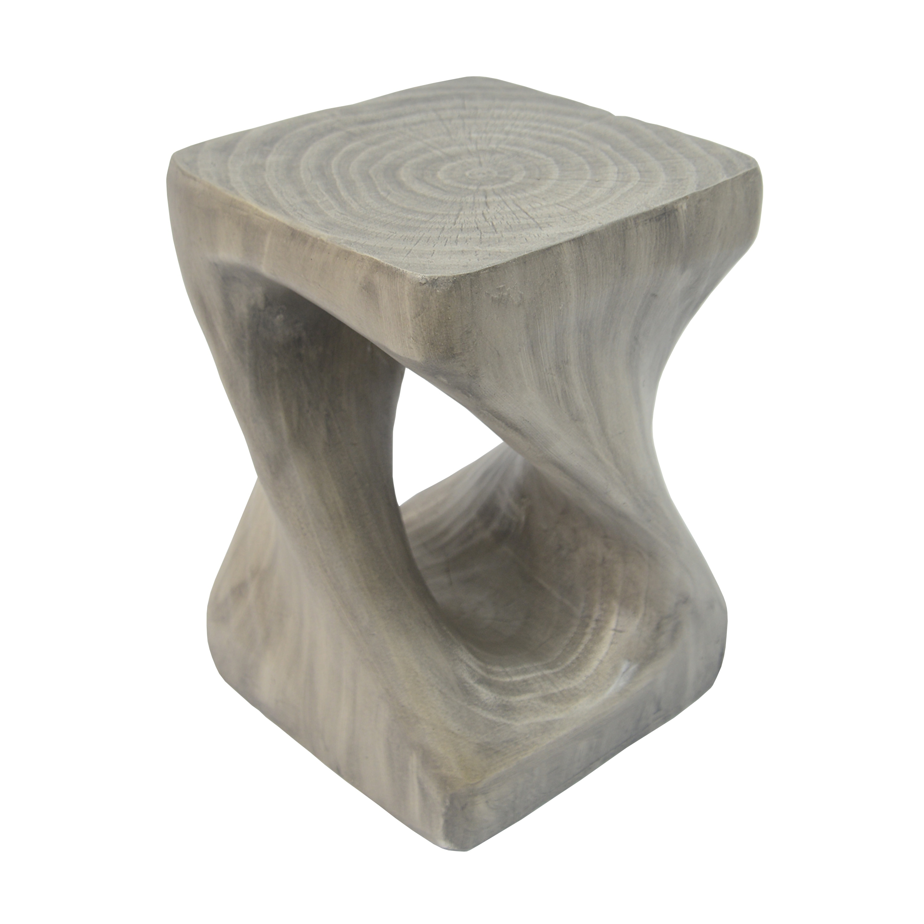 Roomfitters Sculptural MGO Side Table with Artistic Hourglass