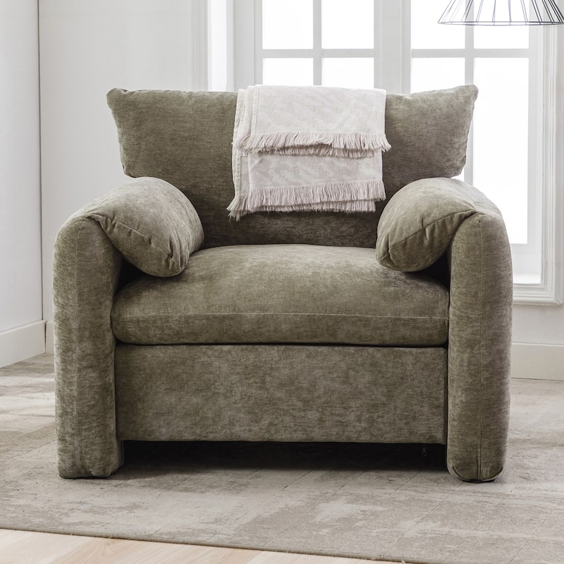 Modern Style Chenille Oversized Armchair Accent Chair Single Sofa Lounge Chair