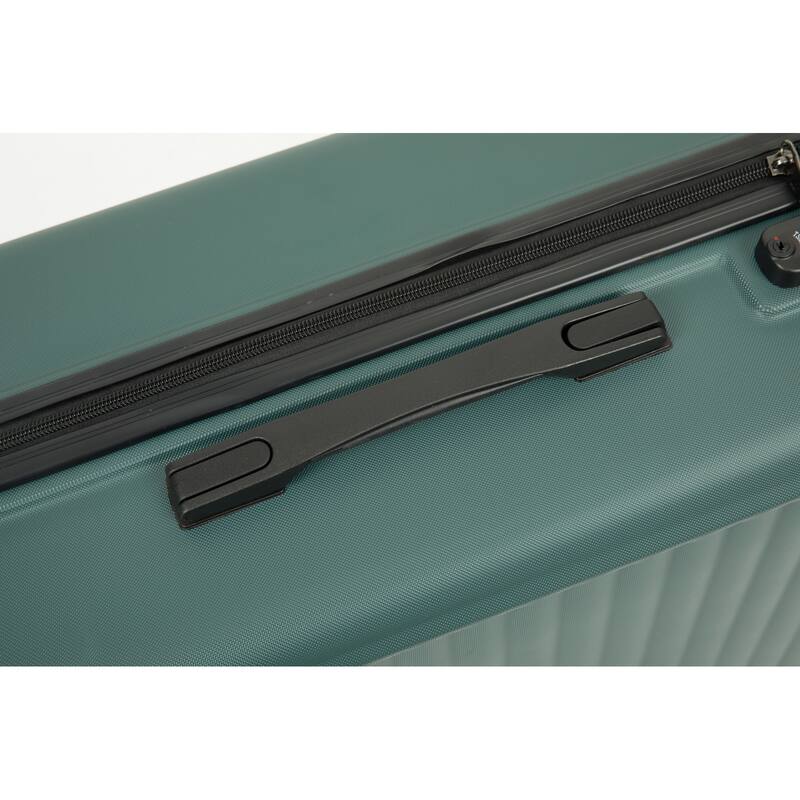 3 Piece ABS Hardside Luggage Sets Spinner Wheels Suitcase with Two Hooks and TSA Lock & Telescoping Handle