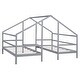 preview thumbnail 13 of 14, Double Twin Size Triangular House Beds with Built-in Table