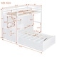 preview thumbnail 4 of 13, Twin Bunk Bed with Hydraulic Lift Storage, Built-In Wardrobe, and 6 Drawers,Kids and Baby
