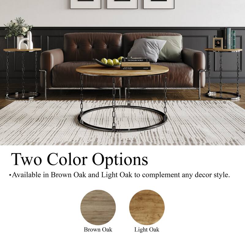 CraftPorch Modern 3- Pieces Coffee Table Set
