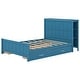 preview thumbnail 8 of 10, Blue Full Platform Bed with Drawers, Storage Shelves, Headboard & Footboard