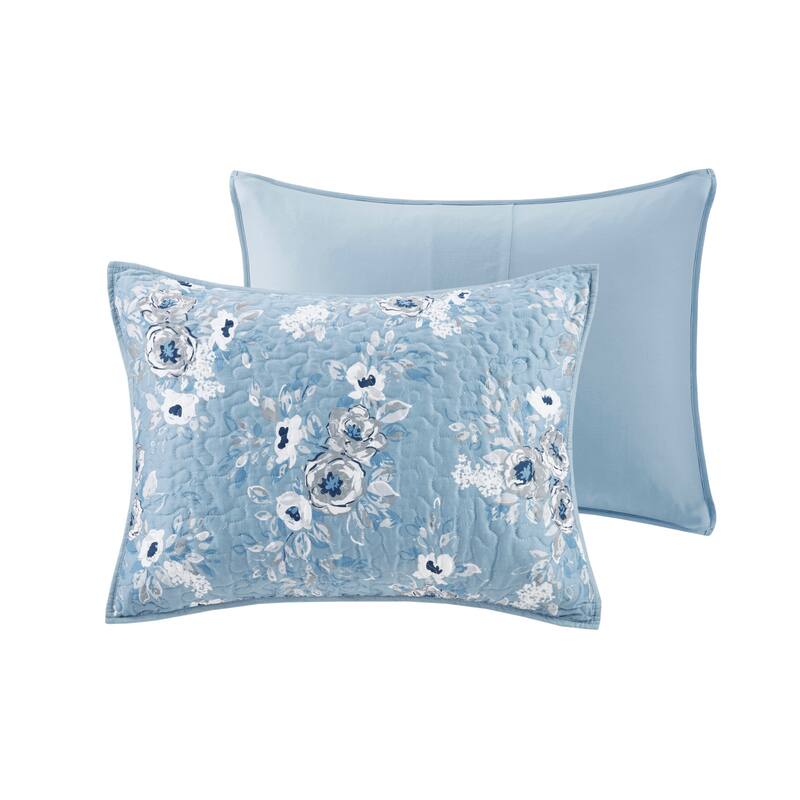 Madison Park Willa 6 Piece Cotton Quilt Set with Throw Pillows