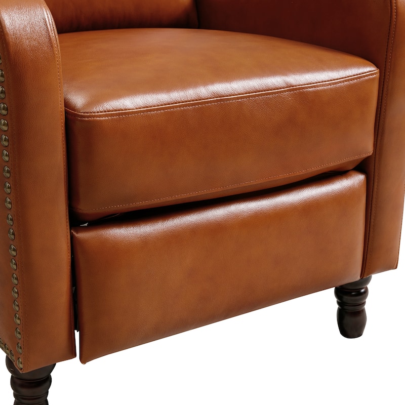 Leather Pushback Recliner Comfortable Living Room Chair