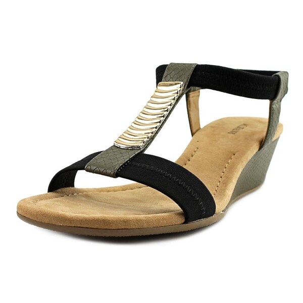 Alfani Vacay Women Open Toe Synthetic Green Wedge Sandal