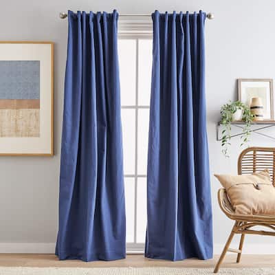 Sanctuary Back Tab Lined Curtain Panel Pair