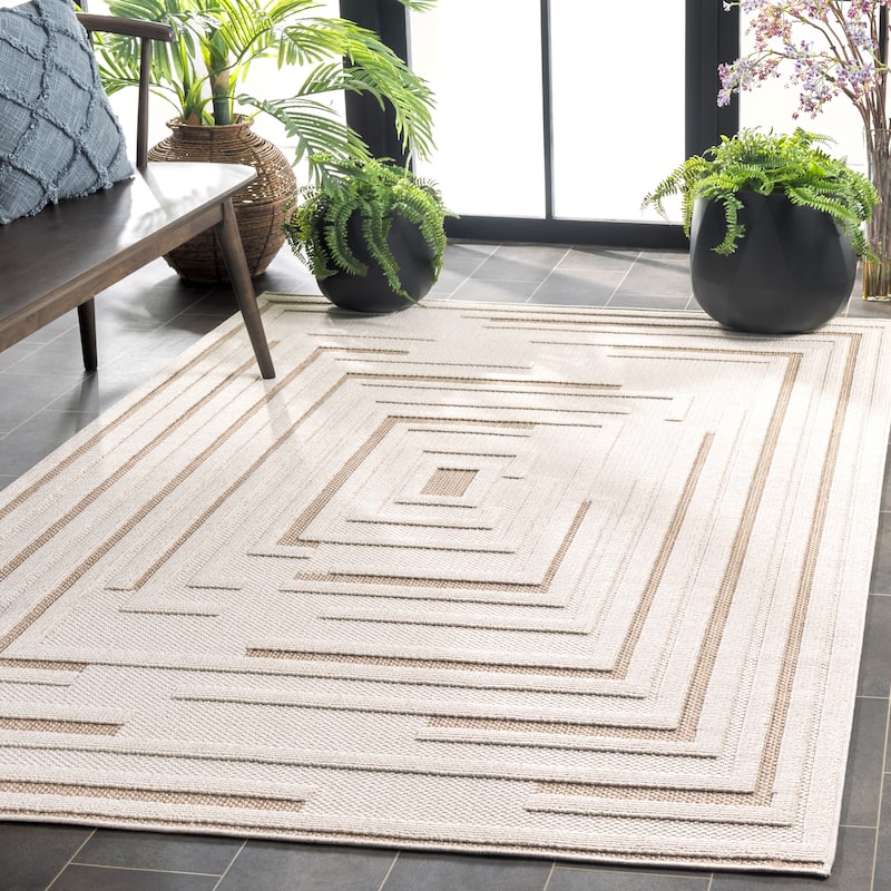 SAFAVIEH Global Jannet Indoor/Outdoor Washable Backyard Patio Rug