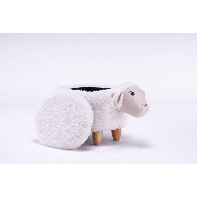 Animal Upholstered Storage Kids Ottoman