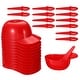 preview thumbnail 1 of 8, 12 Set Ice Cream Bowls and Spoons Set, 8oz Baseball Cap Ice Cream Bowl