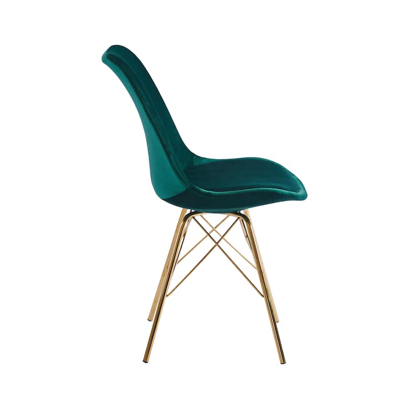 Porthos Home Alia Dining Chairs Set Of 2, Velvet And Gold Chrome Legs