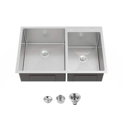 Embedded Double Bowl Kitchen Sink