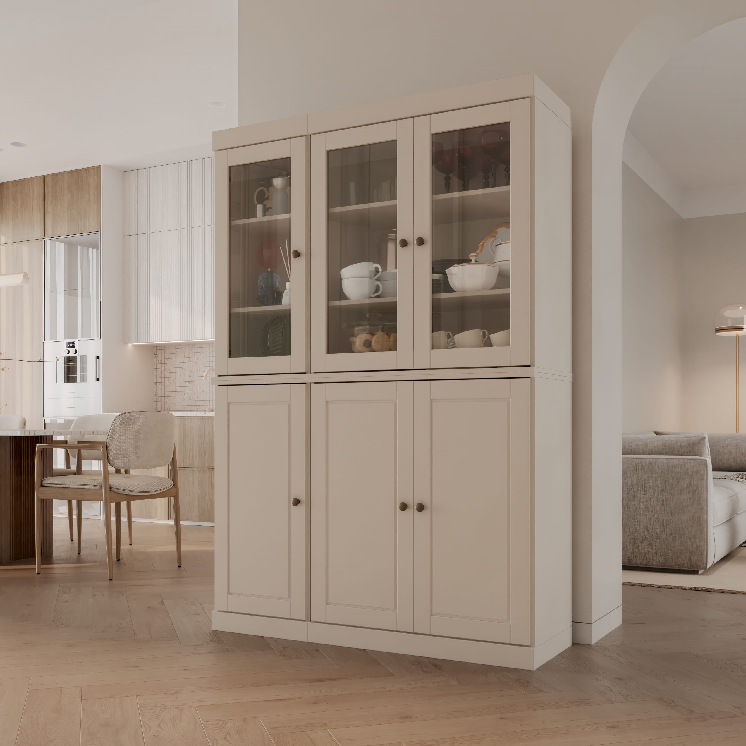 Option Beige - Clear Glass-Solid
