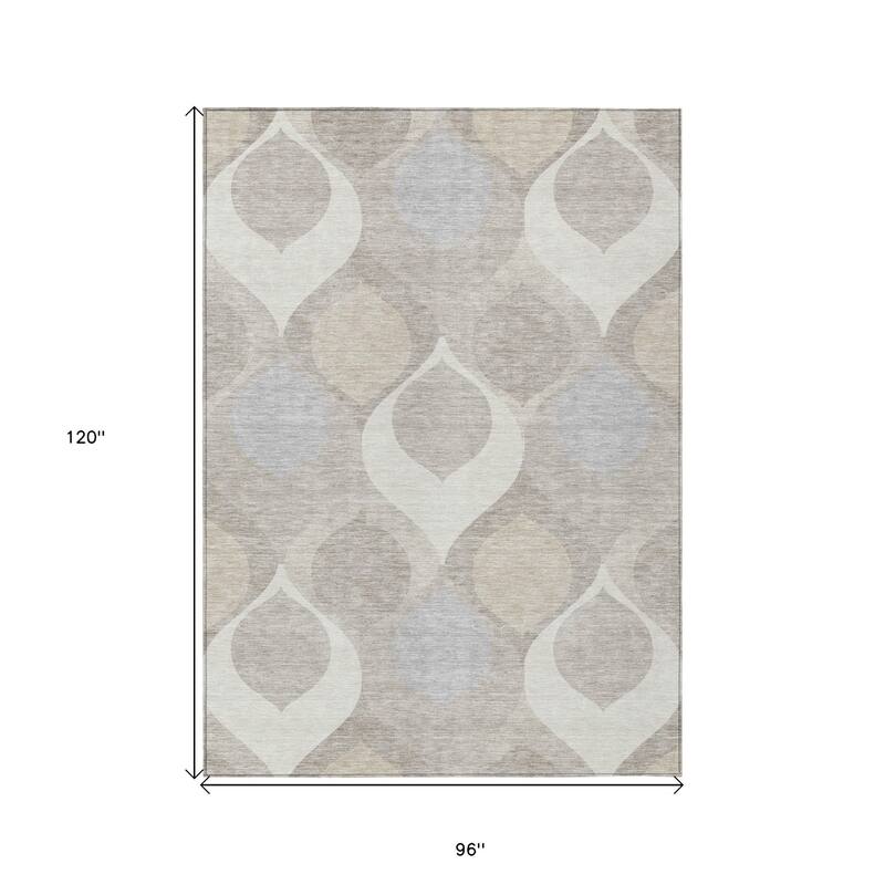 HomeRoots Ogee Transitional Rectangle Outdoor Rug