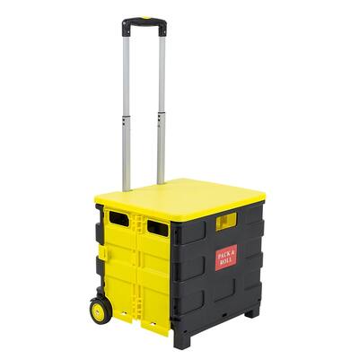 Mount-It! Rolling Utility Cart with Lid and Wheels, 55 Lbs Capacity