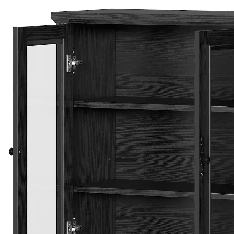 Moasis Bookcase Display Cabinet w/Glass Doors