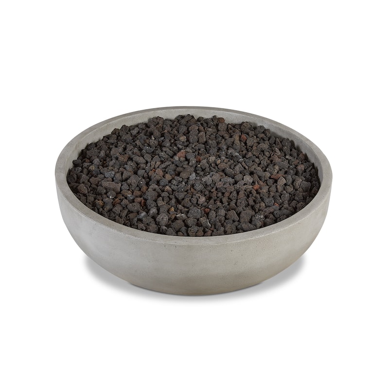 Bryce 38" LP Fire Bowl in Fog Made in the USA by Real Flame