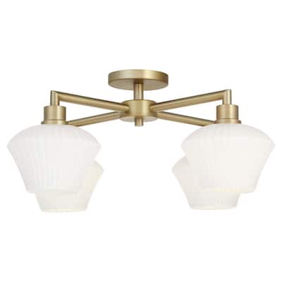 Quorum International 3221-26 Wallinger 4 Light 26" Wide Flush Mount