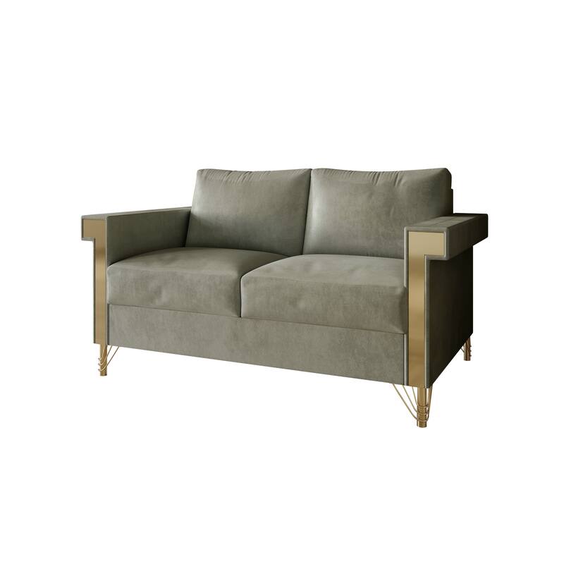 CraftPorch Glam Velvet Upholstered 2-Piece Living Room Set