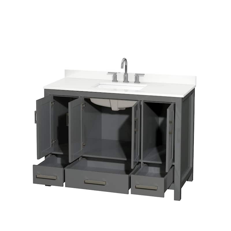 Wyndham Collection WCS141448S-QTZ-US3MXX Sheffield 48" Free Standing