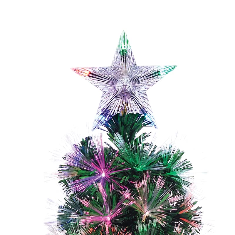 6 Foot High Fiber Optic Color Changing Tree - N/A