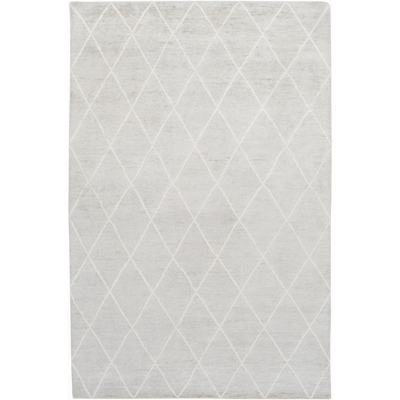 Silver Orchid Rogers Hand-Knotted Viscose Area Rug - 9' x 13' - Ivory