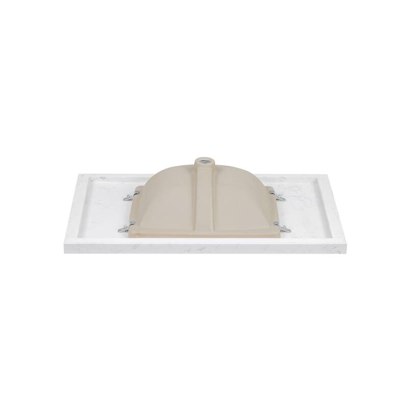 37'' Engineered Stone Vanity Top with Undermount Sink - 37.00 L x 22.00 D x 7.70 H"
