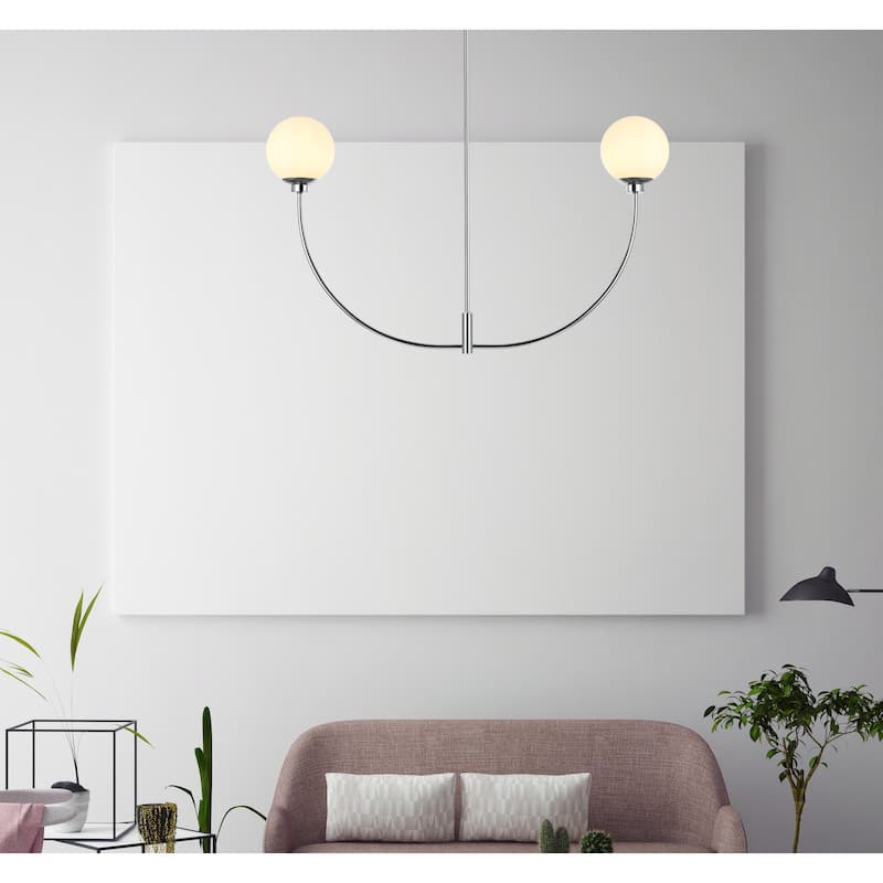Elegant Lighting LD816D42 Nyomi 2 Light 42" Wide Chandelier