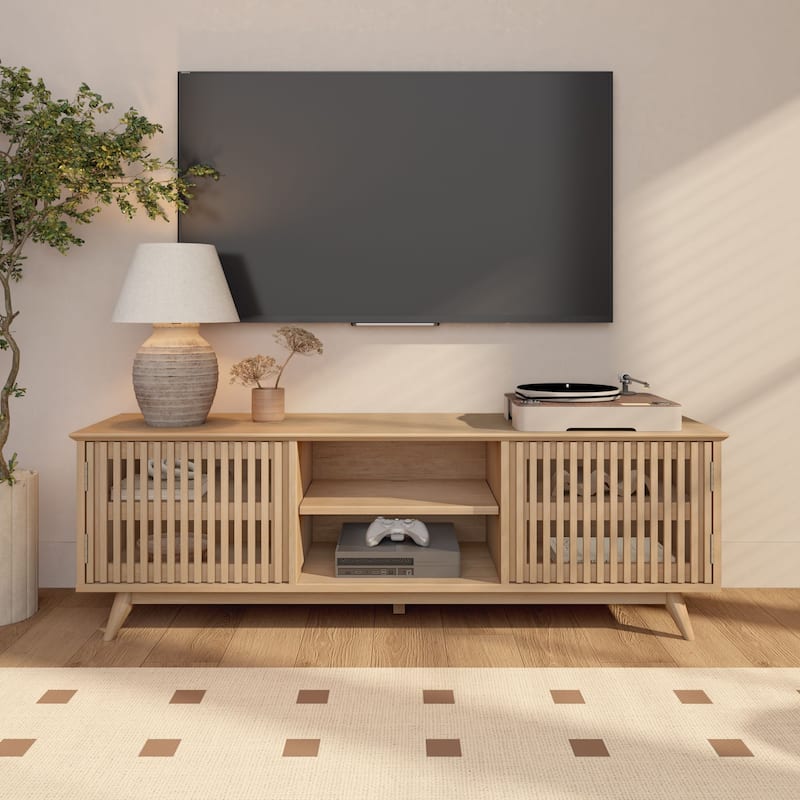 Plank and Beam Mid-Century Modern TV Stand