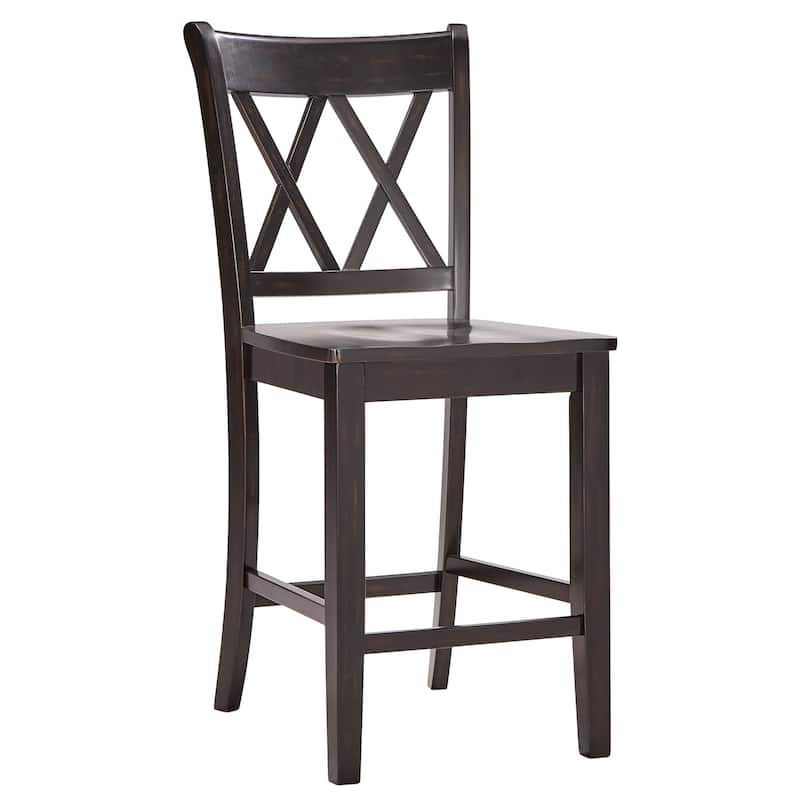 Eleanor X-Back Wood Counter Chairs (Set of 2) by iNSPIRE Q Classic