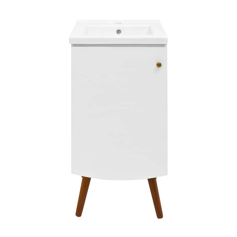 Swiss Madison SM-BV650 Manoir 18" Free Standing Single Basin Vanity - White - Painted