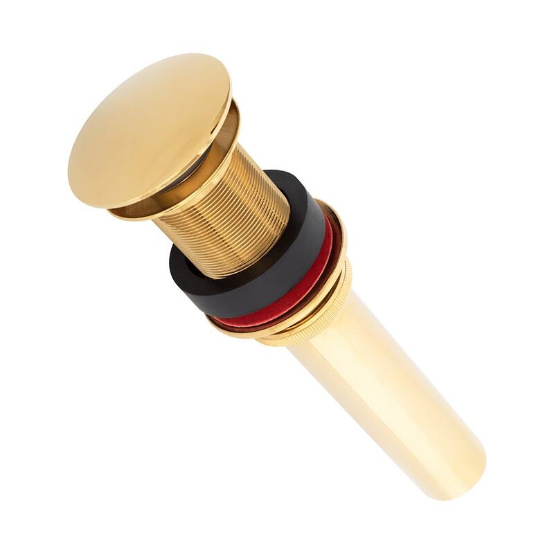 1.5-in Non-Overflow Pop-up Bathroom Sink Drain in Polished Brass (D-208PB)