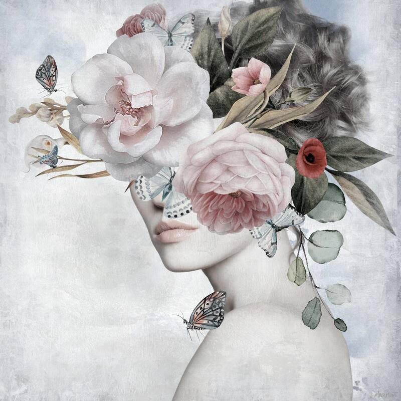 'Dreamy Flower Crown' Painting Print on Wrapped Canvas